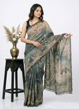 Lovely Digital Print Chanderi Saree