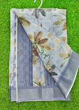 Lovely Digital Print Linen Saree
