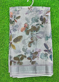 Lovely Digital Print Linen Saree