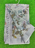 Lovely Digital Print Linen Saree