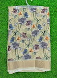 Lovely Digital Print Linen Jute Saree