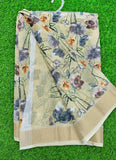 Lovely Digital Print Linen Jute Saree