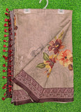 Lovely Digital Print Chanderi Saree