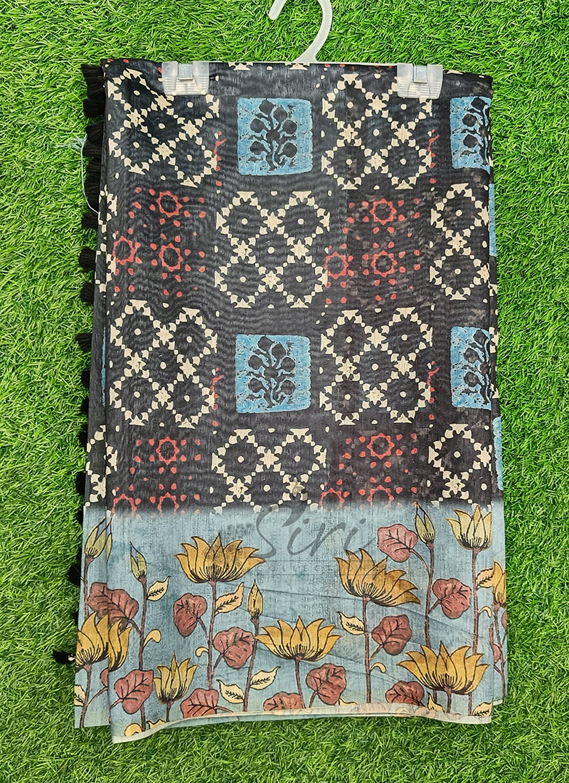 Lovely Digital Print Chanderi Saree
