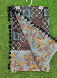 Lovely Digital Print Chanderi Saree
