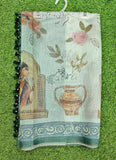 Lovely Digital Print Chanderi Saree