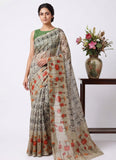 Lovely Digital Print Chanderi Saree