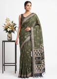 Designer Digital Print Semi Tussar Saree with Blouse