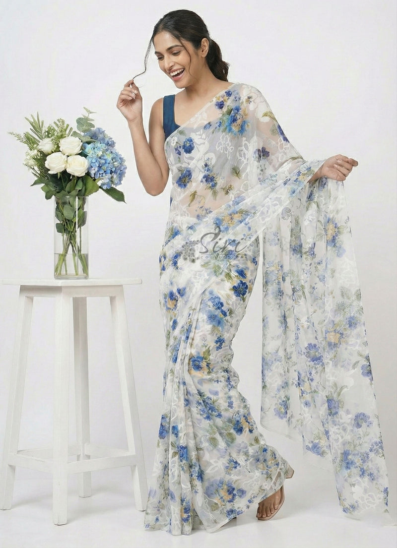 Garden Vareli Premium Quality Special Spectra Brasso Saree