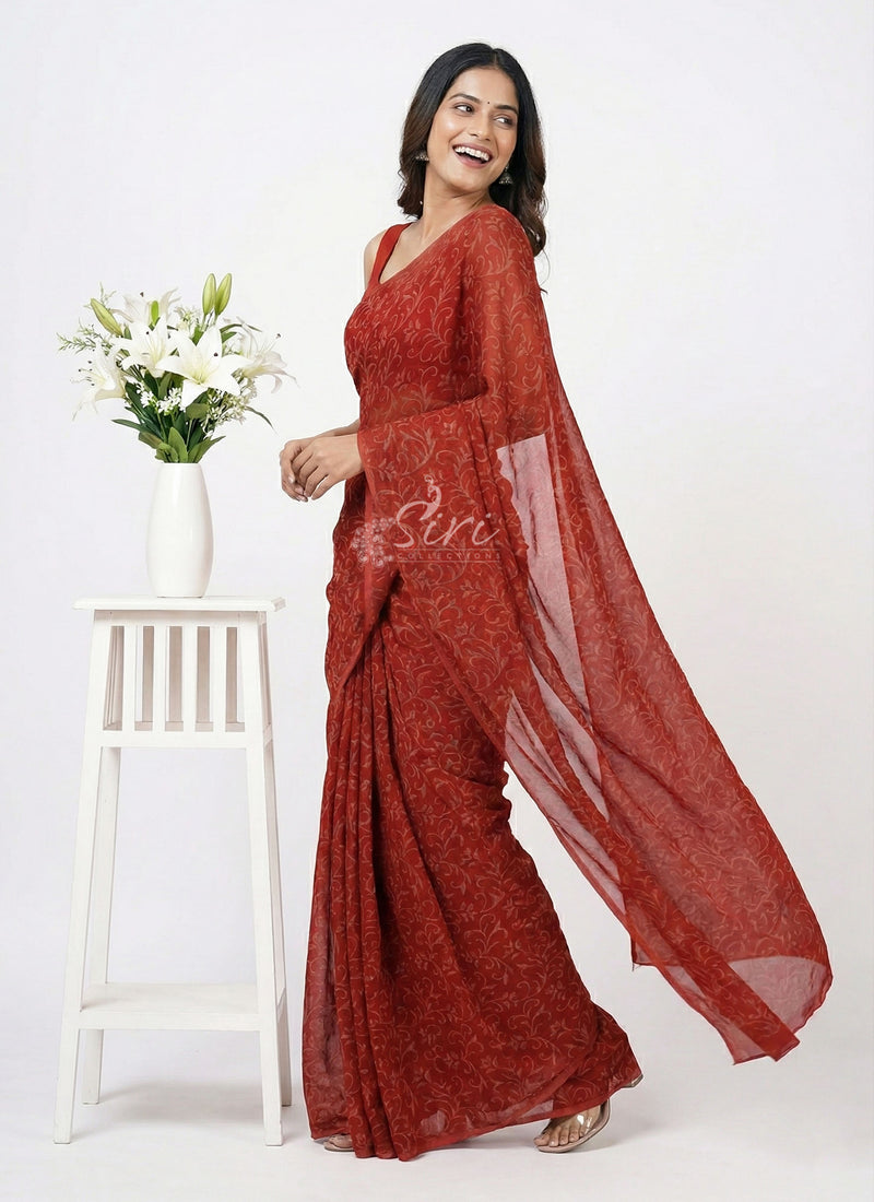 Latest Garden Vareli Lock Chiffon Brasso Saree