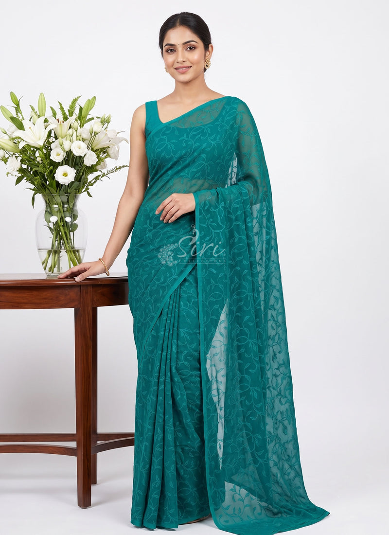 Latest Garden Vareli Lock Chiffon Brasso Saree