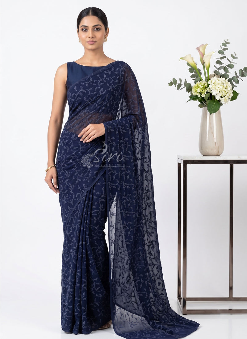 Latest Garden Vareli Lock Chiffon Brasso Saree