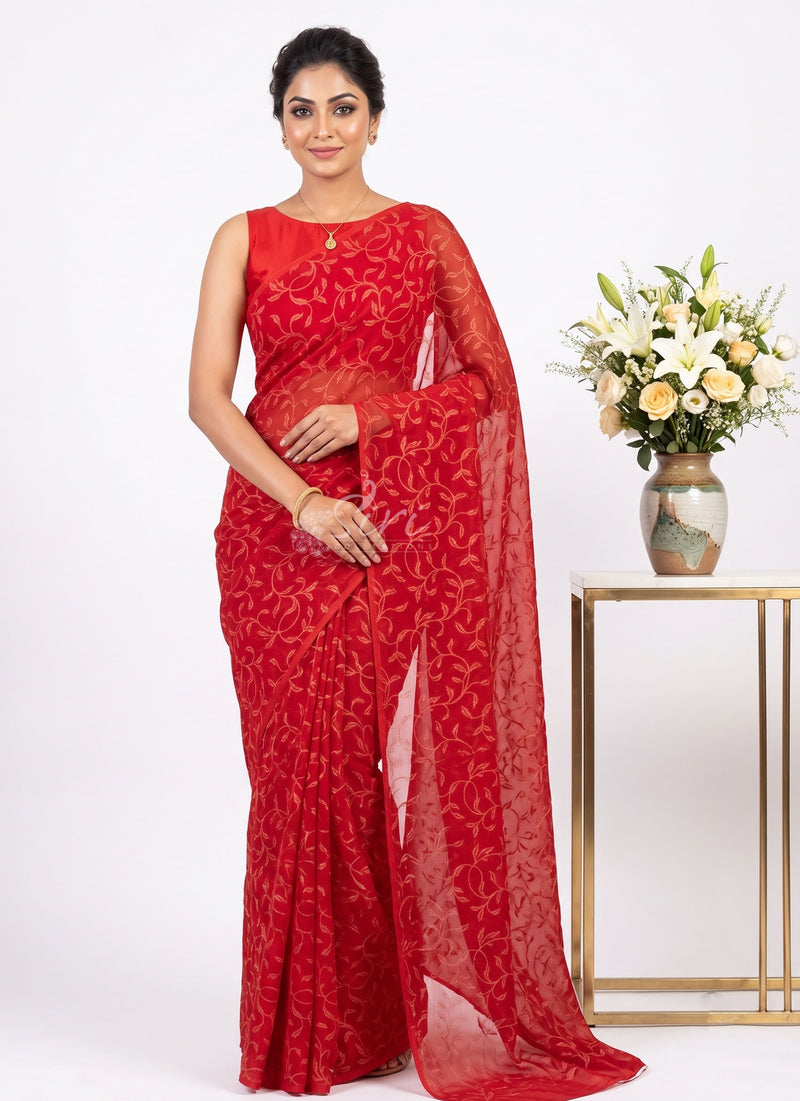 Latest Garden Vareli Lock Chiffon Brasso Saree