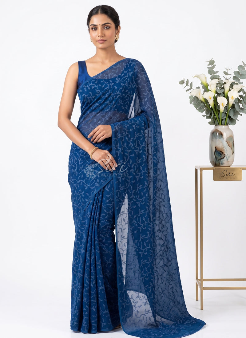 Latest Garden Vareli Lock Chiffon Brasso Saree