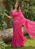 Latest Garden Vareli Lock Chiffon Brasso Saree