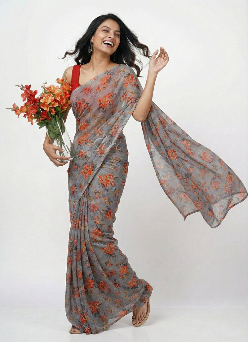 Garden Vareli Premium Quality Special Spectra Brasso Saree