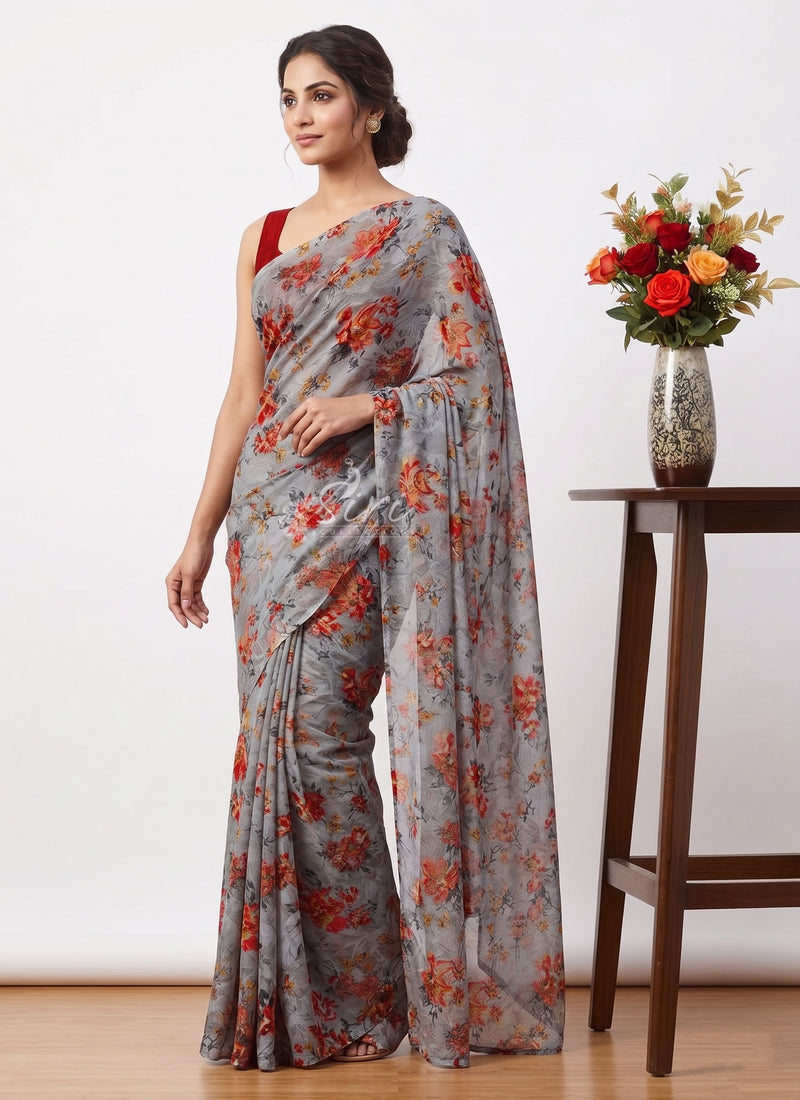 Garden Vareli Premium Quality Special Spectra Brasso Saree