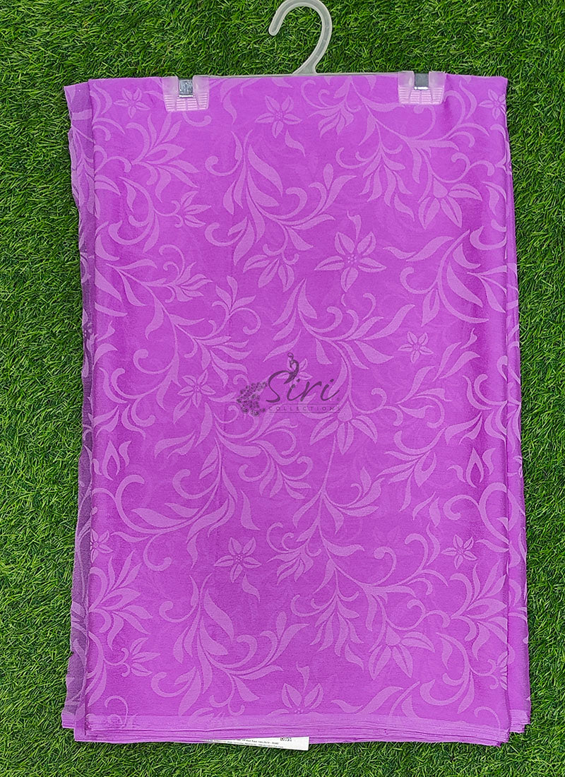 High Quality Latest Garden Lock Chiffon Brasso Saree