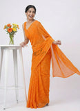 High Quality Latest Garden Lock Chiffon Brasso Saree