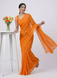 High Quality Latest Garden Lock Chiffon Brasso Saree