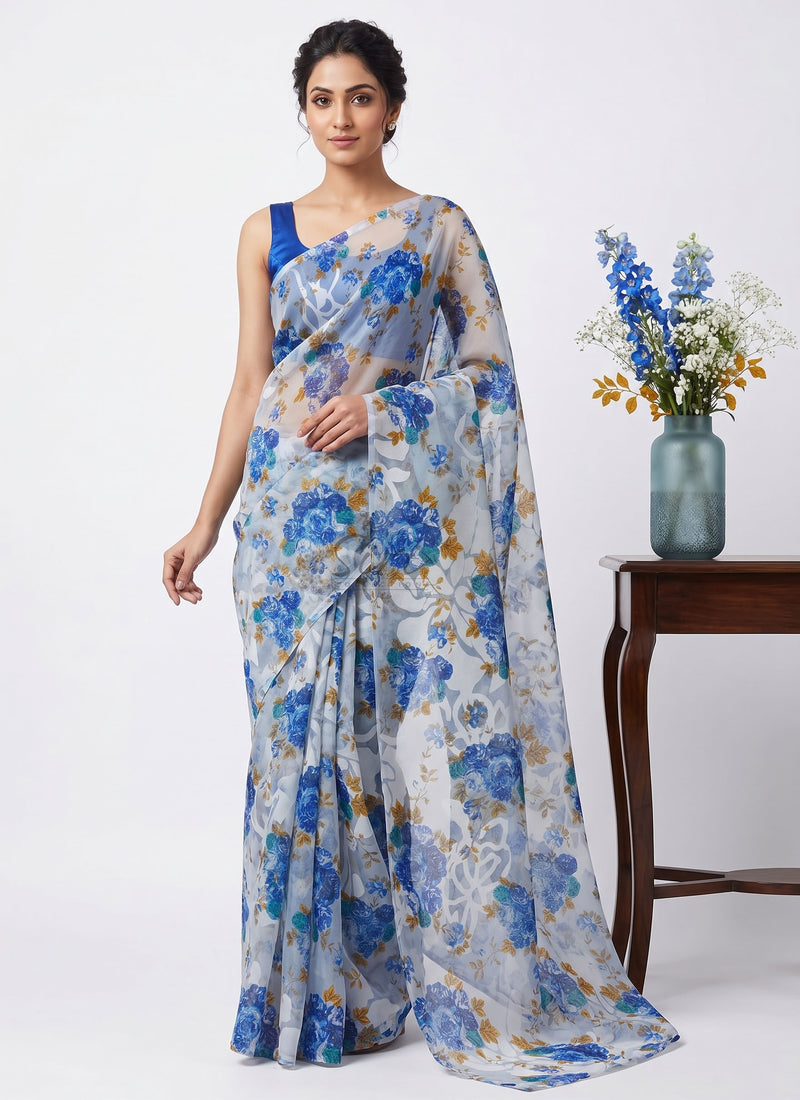 Garden Vareli Premium Quality Special Spectra Brasso Saree