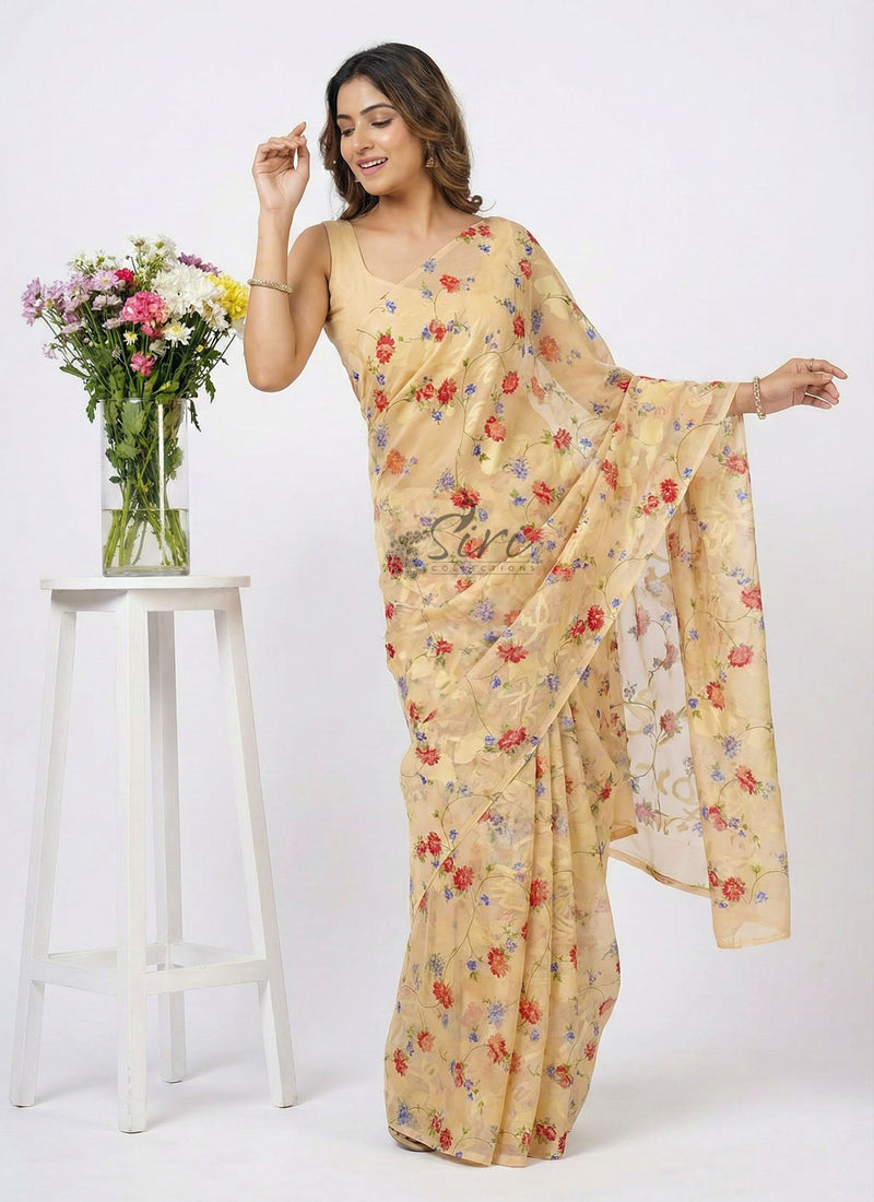 Garden Vareli Premium Quality Special Spectra Brasso Saree