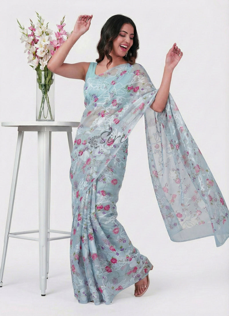 Garden Vareli Premium Quality Special Spectra Brasso Saree