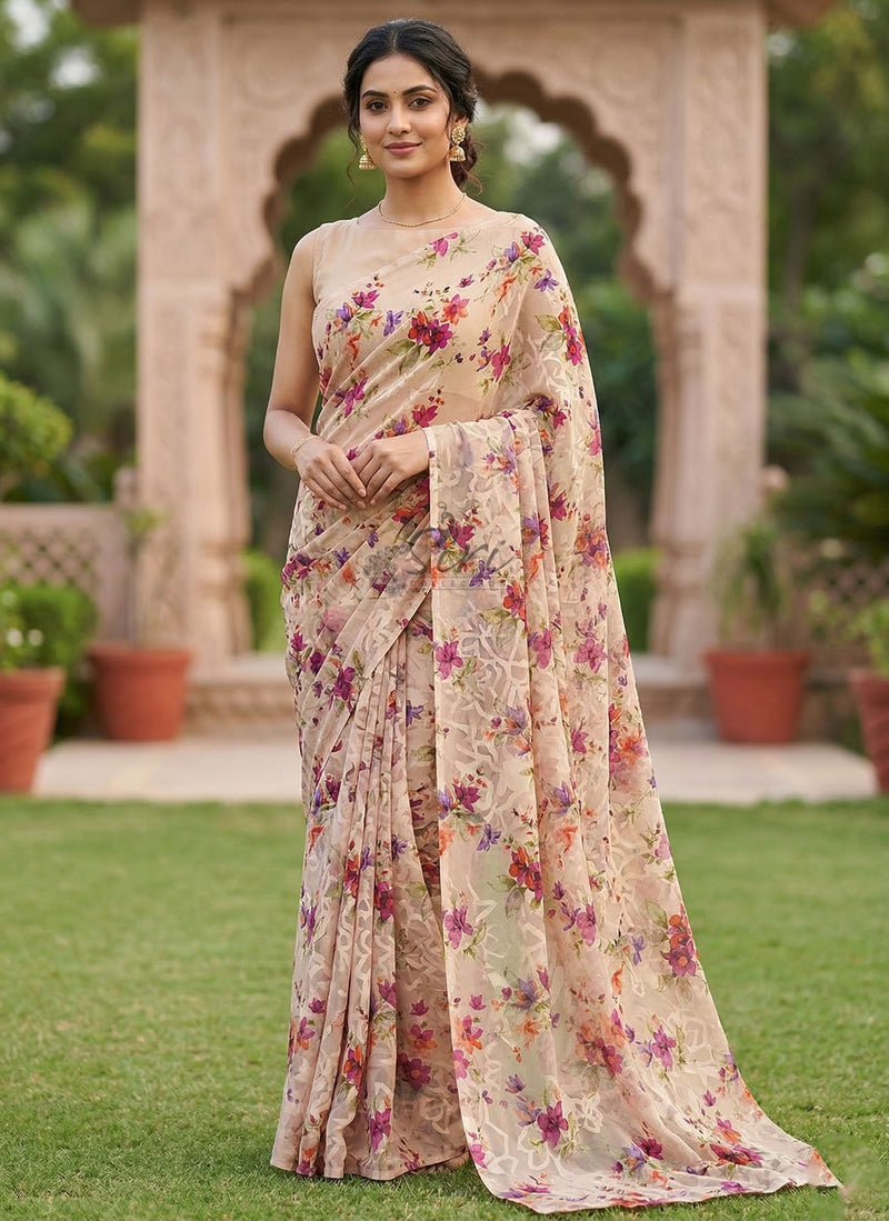 Garden Vareli Premium Quality Special Spectra Brasso Saree