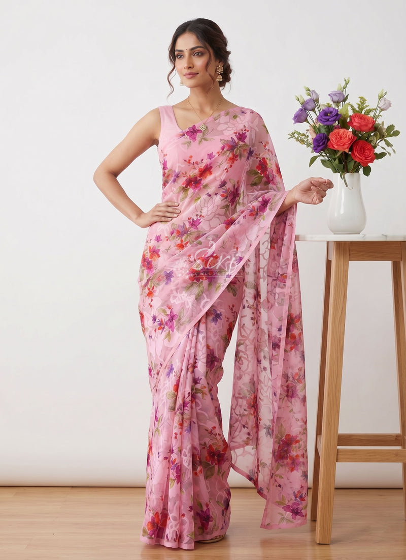 Garden Vareli Premium Quality Special Spectra Brasso Saree