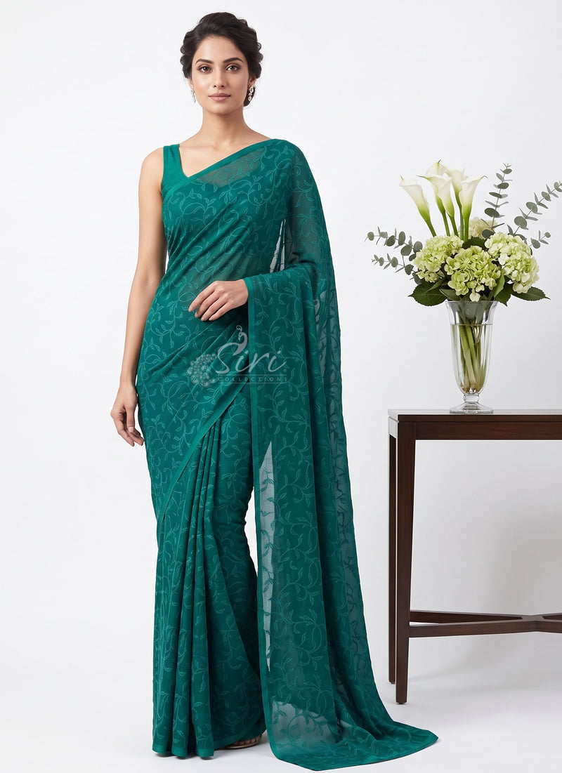 Latest Garden Vareli Lock Chiffon Brasso Saree