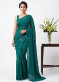 Latest Garden Vareli Lock Chiffon Brasso Saree