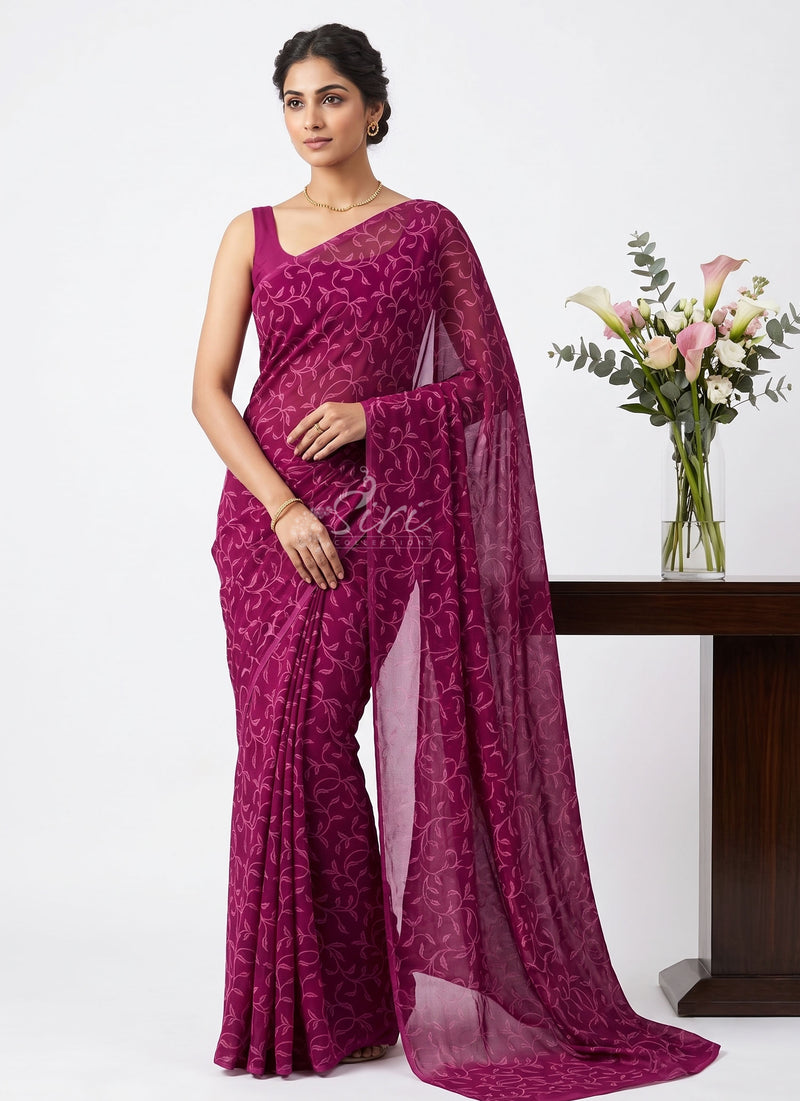 Latest Garden Vareli Lock Chiffon Brasso Saree