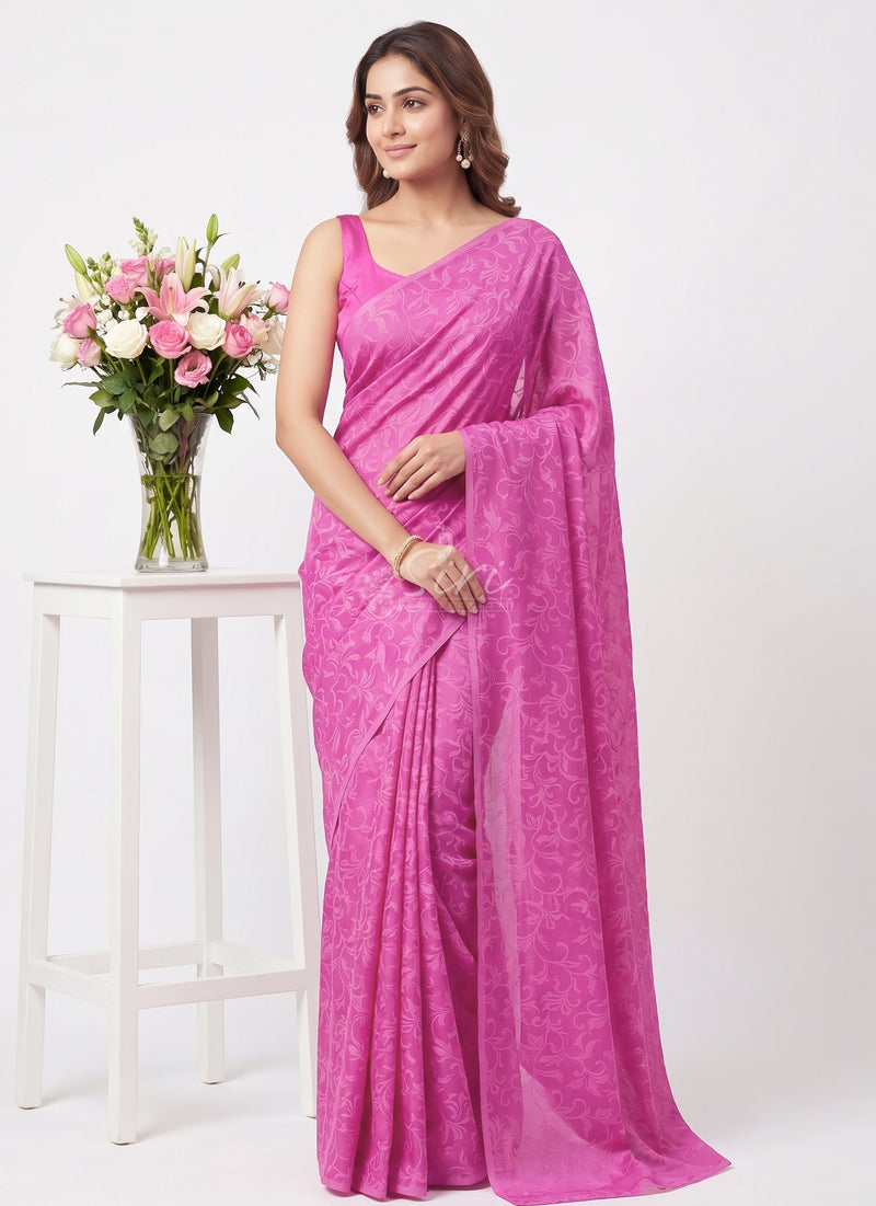 Latest Garden Vareli Lock Chiffon Brasso Saree