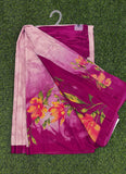 Beautiful Latest Printed Markesh Crepe Silk Saree