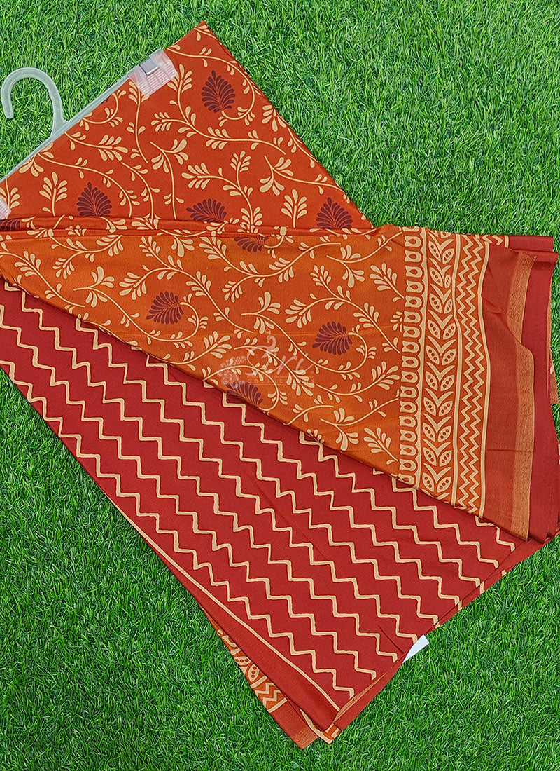 High Quality Garden Vareli Crepe Silk Saree with Blouse