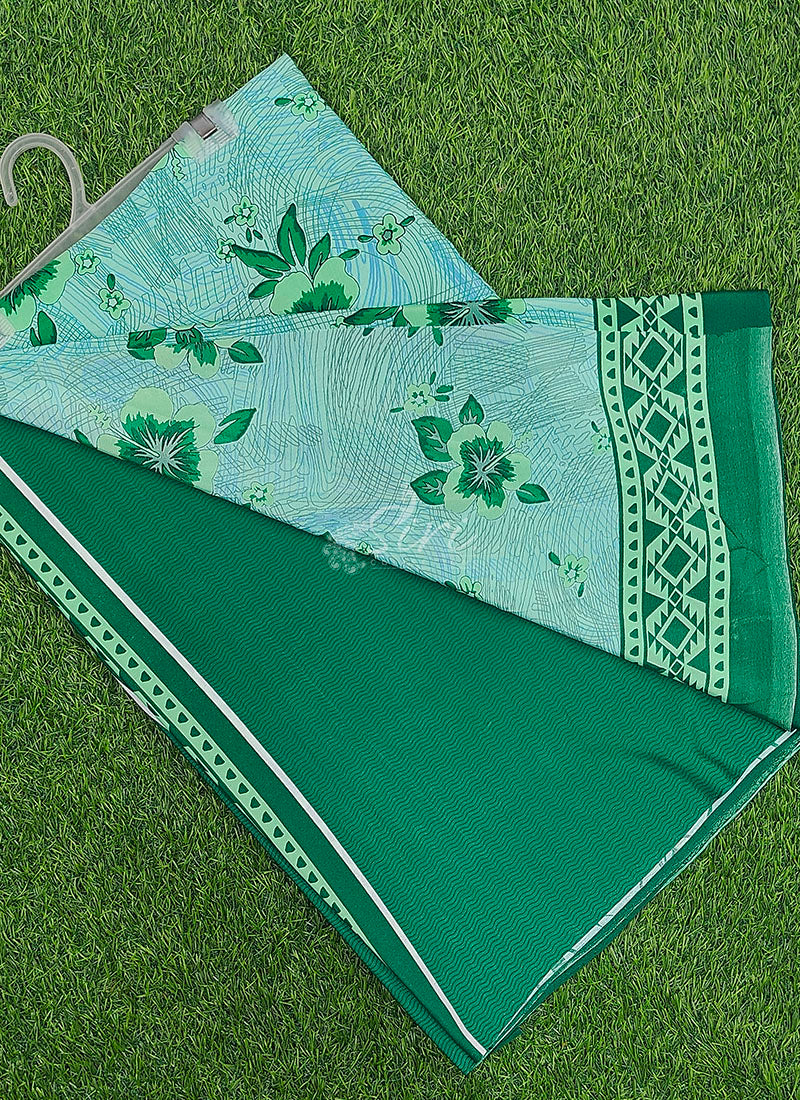 High Quality Garden Vareli Crepe Silk Saree with Blouse