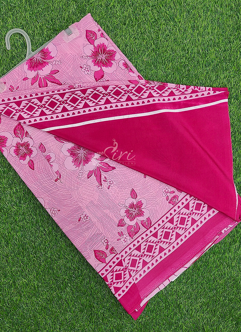 High Quality Garden Vareli Crepe Silk Saree with Blouse