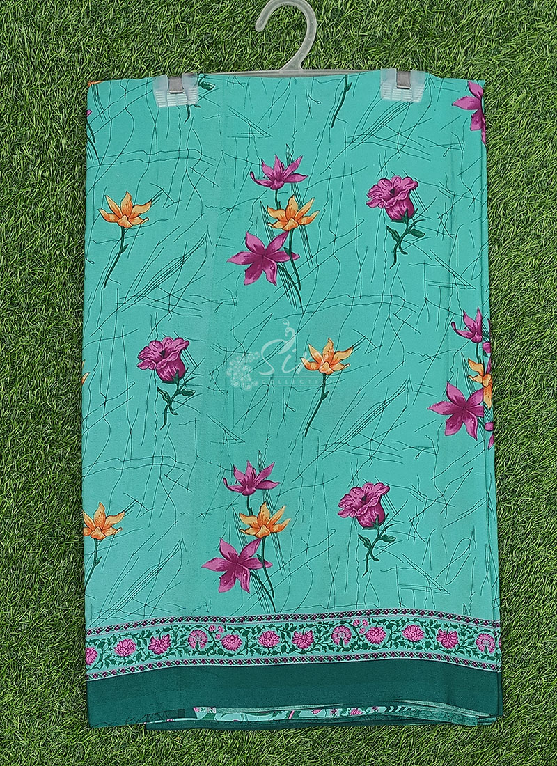 High Quality Garden Vareli Crepe Silk Saree with Blouse
