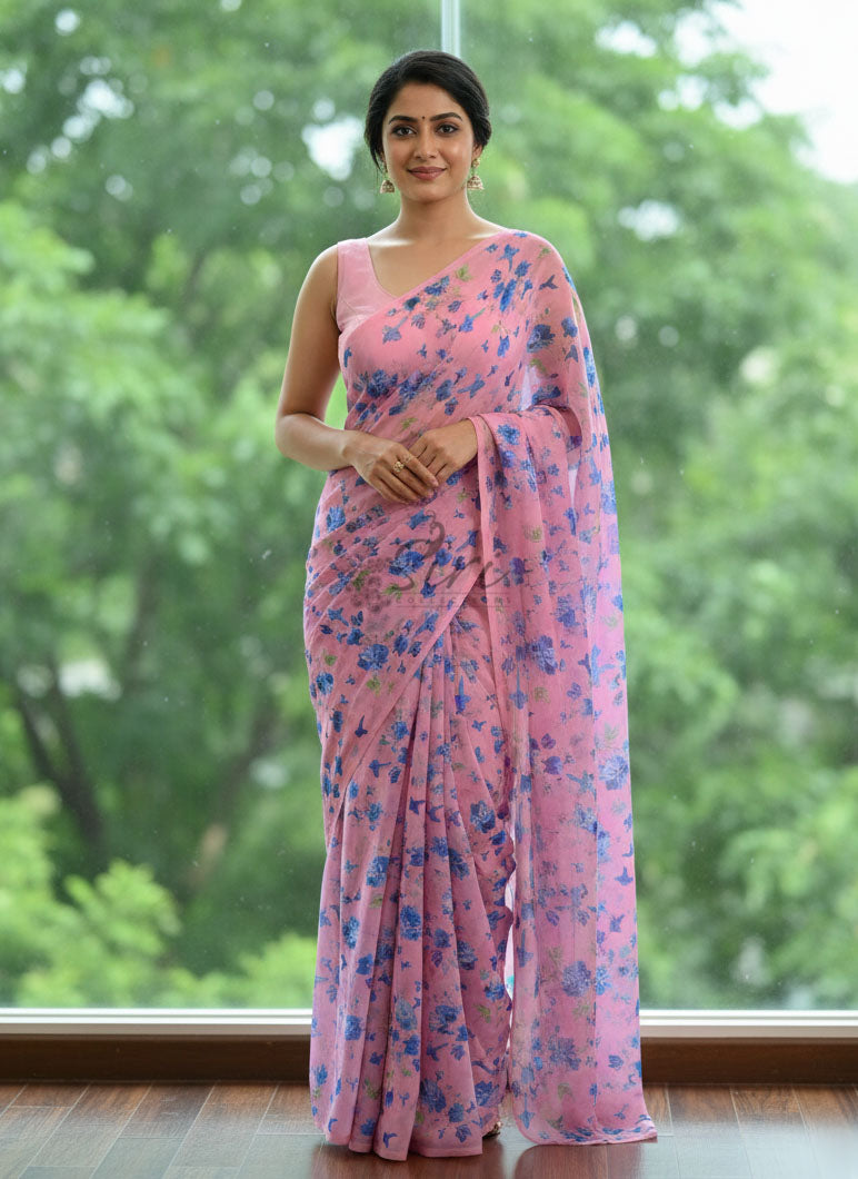 Latest Garden Vareli Georgette Saree