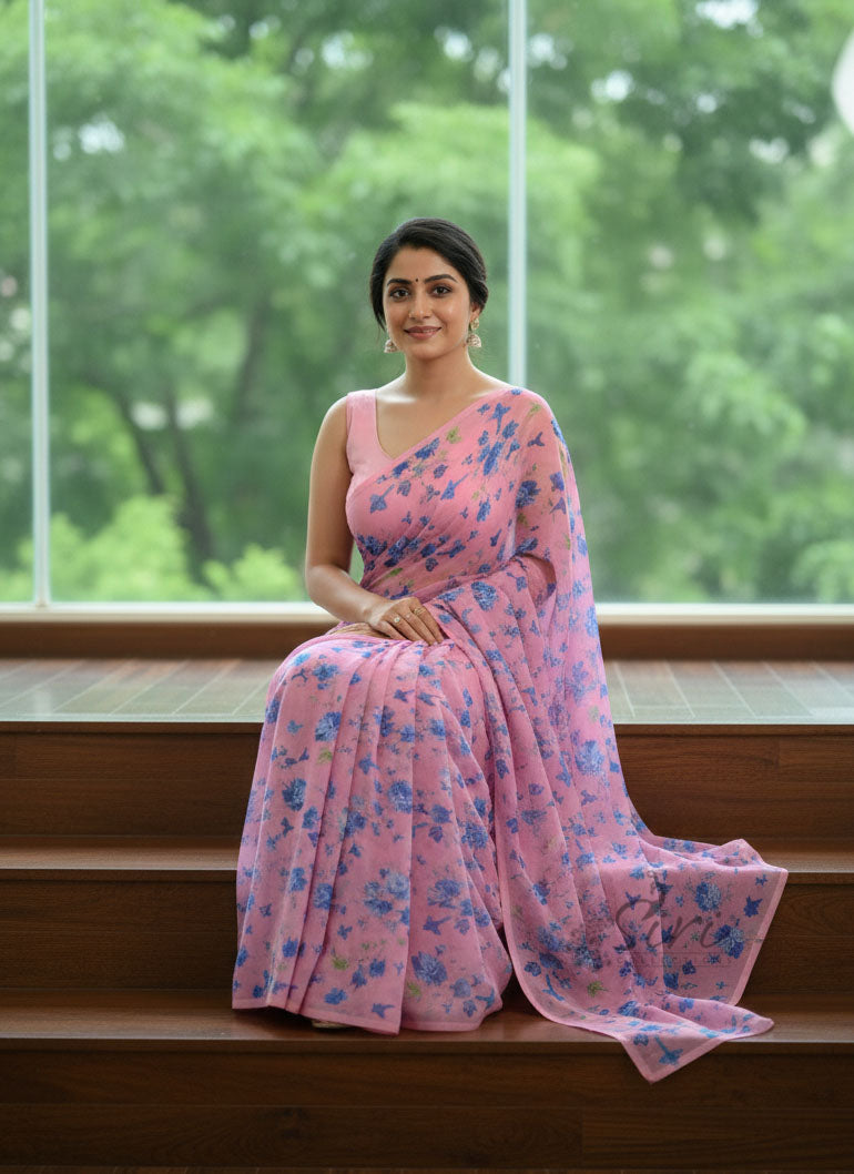 Latest Garden Vareli Georgette Saree