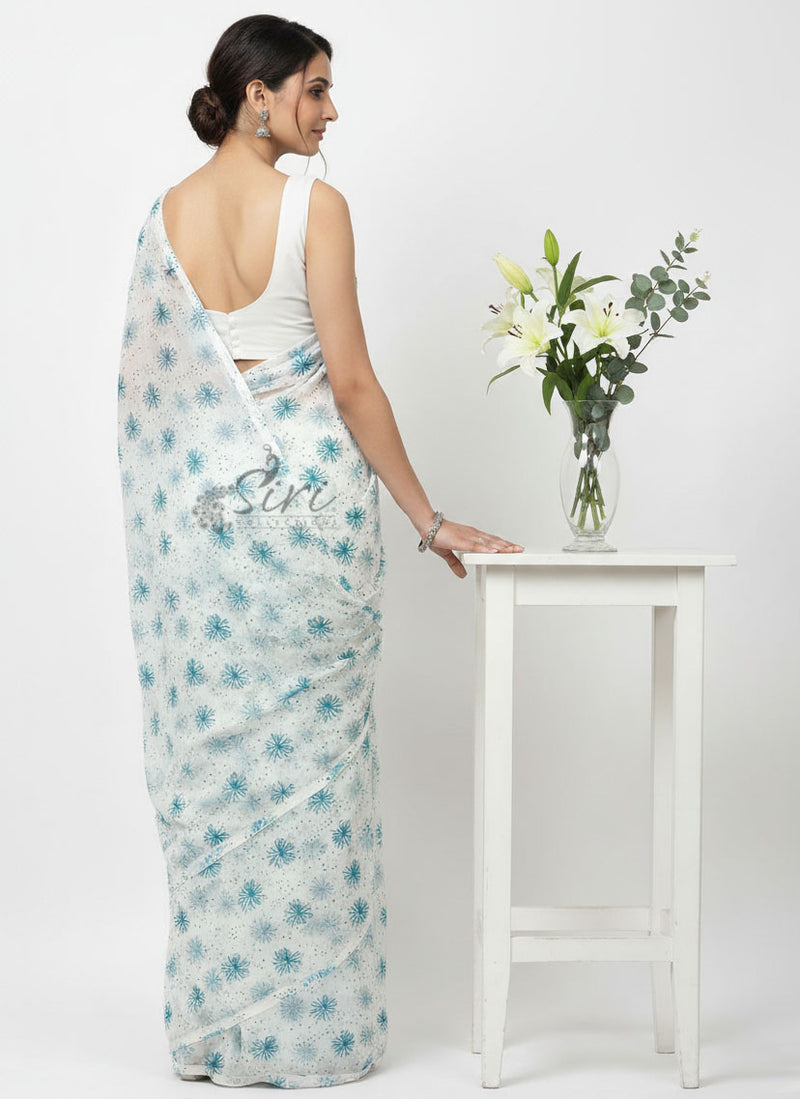 Latest Garden Vareli Georgette Saree