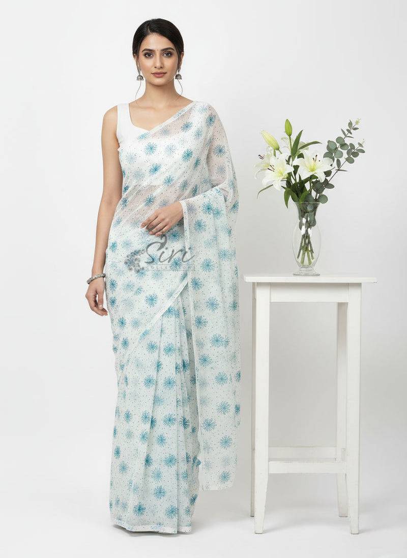 Latest Garden Vareli Georgette Saree