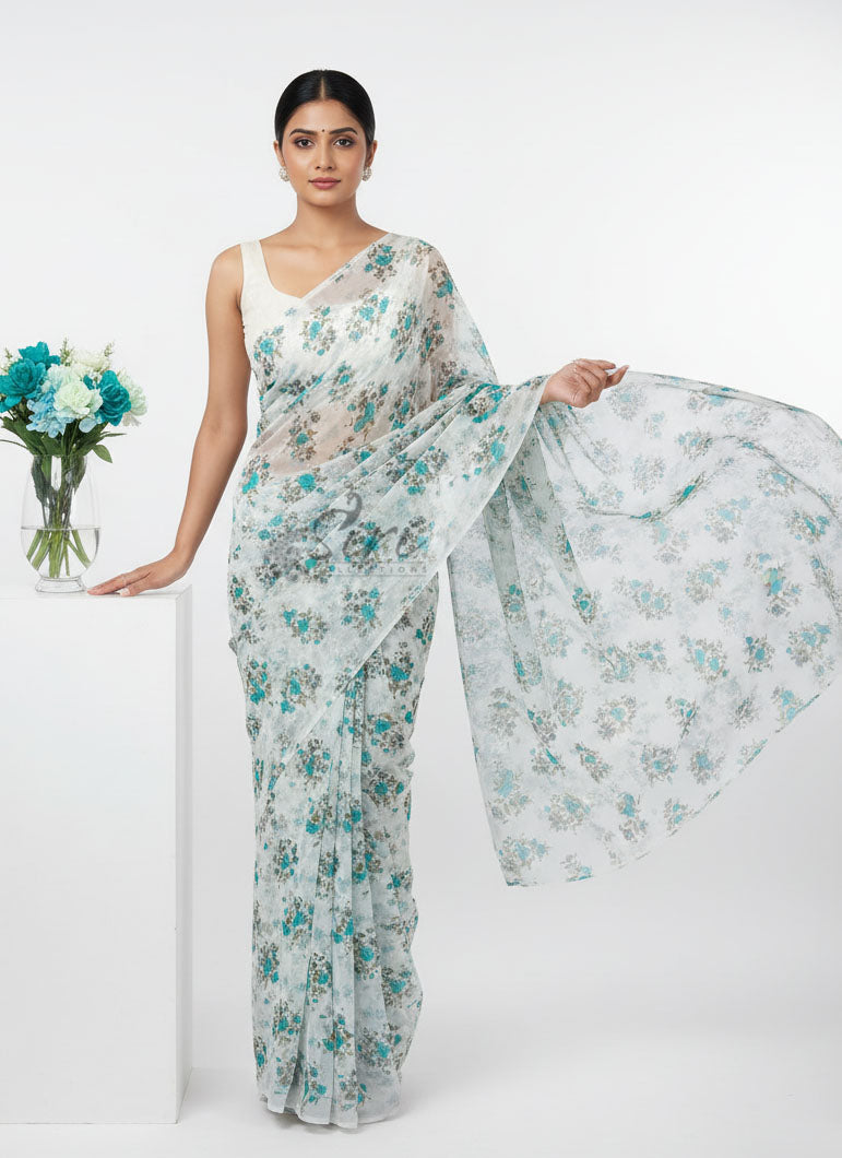 Latest Garden Vareli Georgette Saree