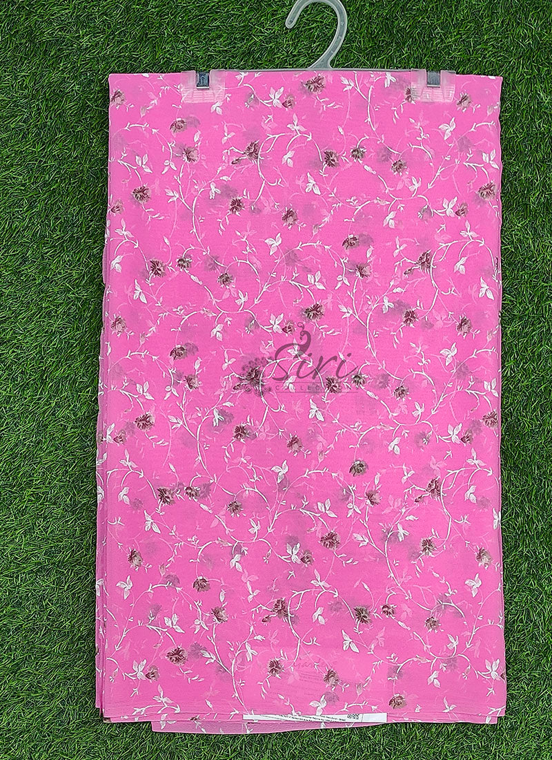 Authentic Garden Vareli Printed Georgette Saree