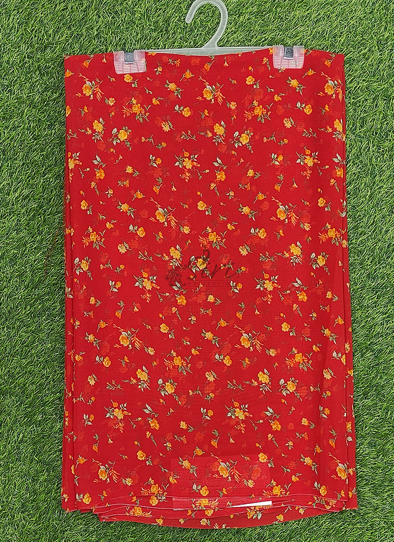 Authentic Garden Vareli Printed Georgette Saree