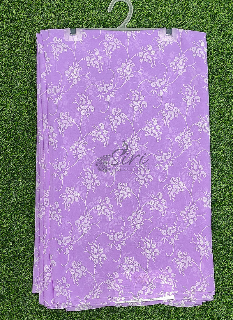 Authentic Garden Vareli Printed Georgette Saree