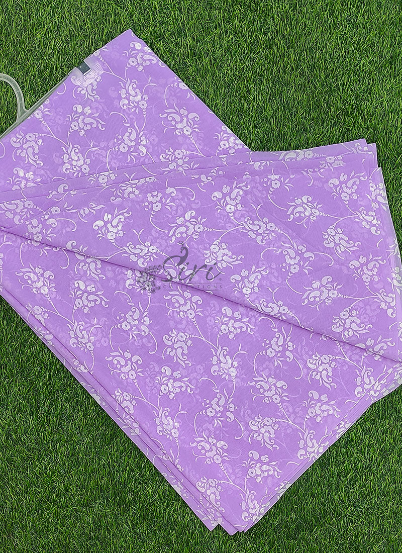 Authentic Garden Vareli Printed Georgette Saree