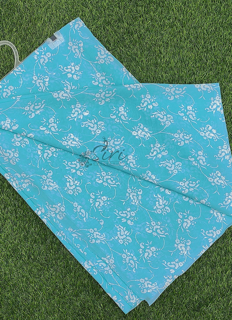 Authentic Garden Vareli Printed Georgette Saree