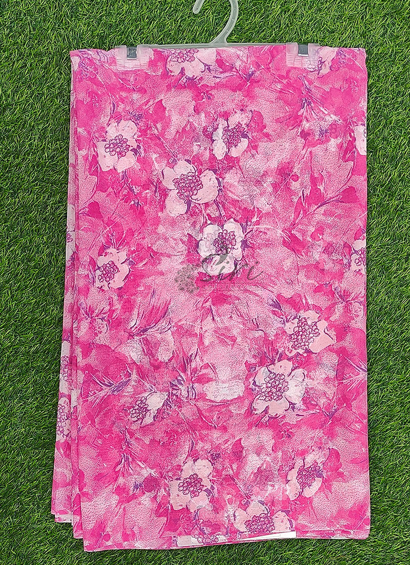 Authentic Garden Vareli Printed Georgette Saree