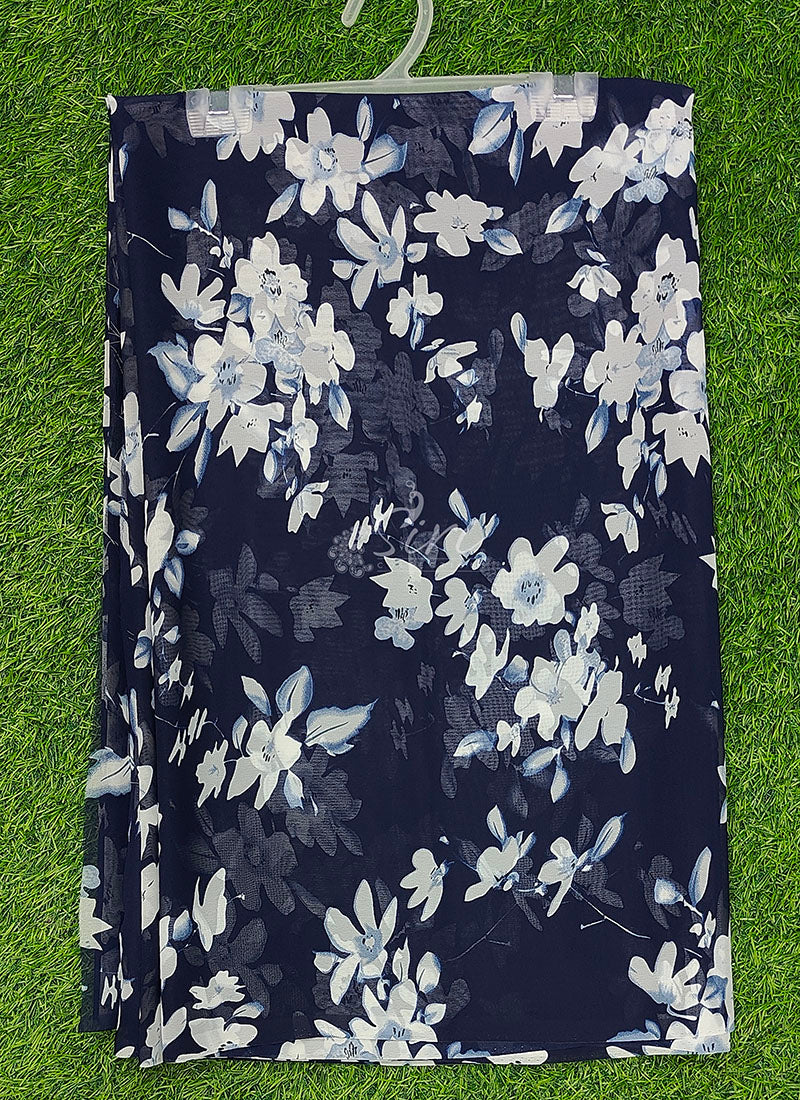 Authentic Garden Vareli Printed Georgette Saree